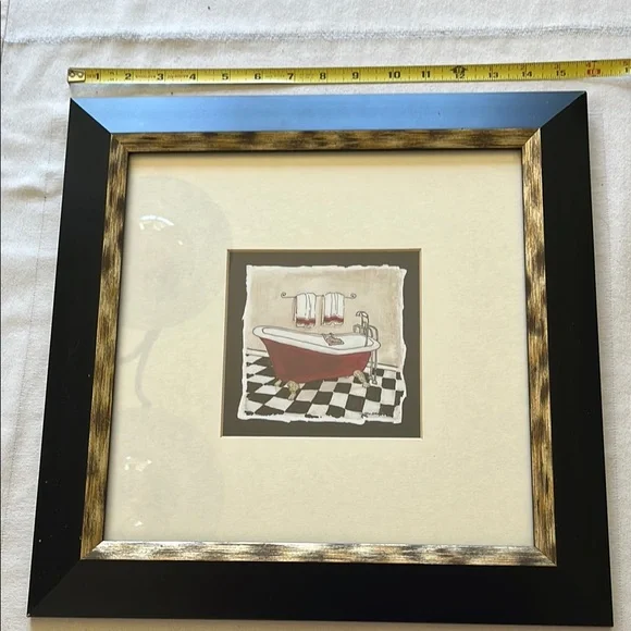 Framed Art with Red Bathtub - Picture 3 of 6